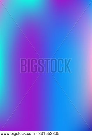 Purple, Pink, Turquoise, Blue Gradient Shiny Vector Background. Fluorescent Gradient Overlay Vibrant