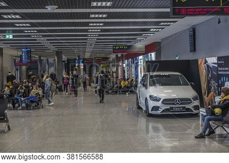 Katowice, Poland, January 25, 2020: Katowice Airport, Pyrzowice, The Place Of Waiting Before The Dep