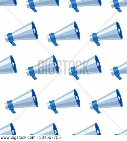 Loudspeaker Seamless Pattern. Megaphone Seamless Pattern. Refer A Friend. Referral Program. Loudspea