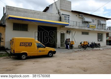 Eunapolis, Bahia / Brazil - June 5, 2018: Post Office In The City Of Eunapolis.