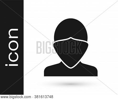 Black Vandal Icon Isolated On White Background. Vector