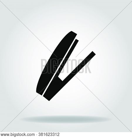 Logo Or Symbol Of Stepler Icon With Black Fill Style