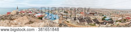 Luderitz, Namibia - June 14, 2011: A Panorama Of Luderitz As Seen From The Hill Behind Goerke House.