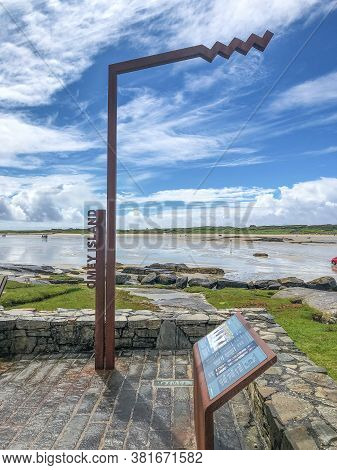County Galway, Ireland- Jul 25, 2020: The Omey Island View Point On The Wild Atlantic Way