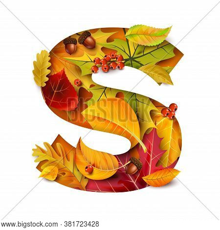 Autumn Blurred Background With Falling Leaves. For Your Design.