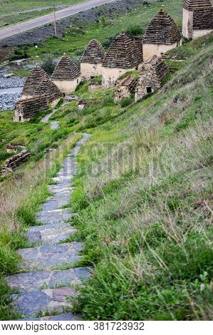 Ancient Alanian Necropolis (city Of Dead)  In Dargavs Village, North Ossetia Alania, Russia