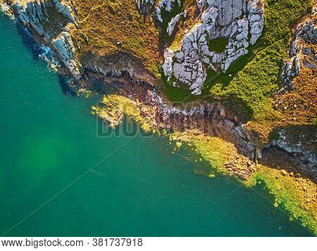 Scenic View Of Crozon Peninsula, One Of The Most Popular Tourist Destinations In Brittany, France. A
