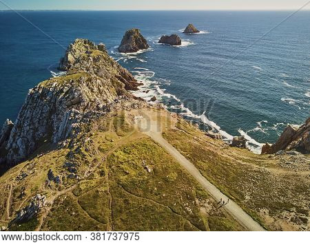 Scenic View Of Crozon Peninsula, One Of The Most Popular Tourist Destinations In Brittany, France. A