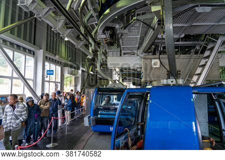 Naeba, Yuzawa, Niigata Prefecture, Japan - Oct 21 2019 : Inside The Station Of Dragondola (naeba-tas