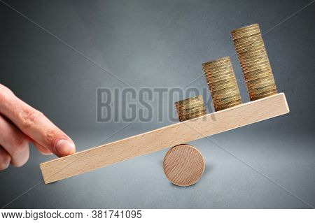 Financial Leverage. Wealth Balance. Finance And Money