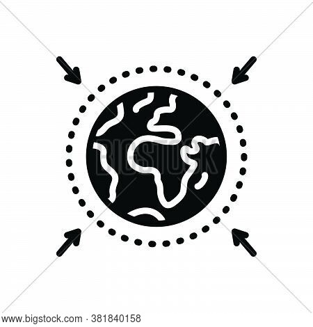 Black Solid Icon For Zone Area Sector Region Scope Realm Locality Glob Earth