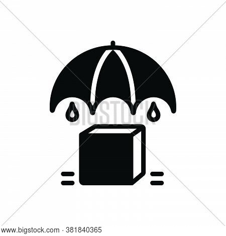 Black Solid Icon For Keep Maintenance Upkeep Put Manage Safe Umbrella