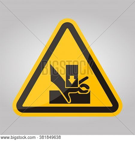 Beware You Hand When Using Silkscreen Symbol Sign Isolate On White Background,vector Illustration Ep