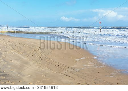 Bournemouth Beach, Dorset. England, Sand And Sea