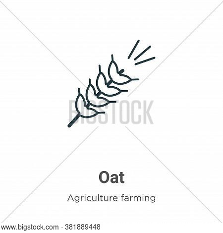 Oat icon isolated on white background from farming collection. Oat icon trendy and modern Oat symbol