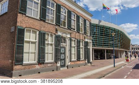 Assen, Netherlands - May 30, 2020: Old And New Buildings In The Center Of Assen, Netherlands