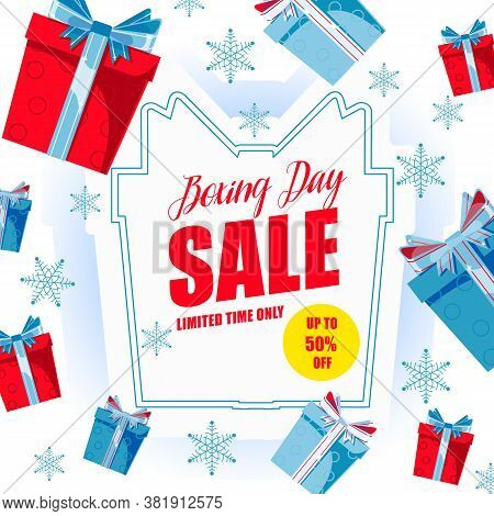 Boxing Day Sale Banner. Vector 10 Eps Illustration.