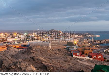 Luderitz, Namibia - June 15, 2011: A Night View Of Luderitz As Seen From Top Of The Old Lighthouse S