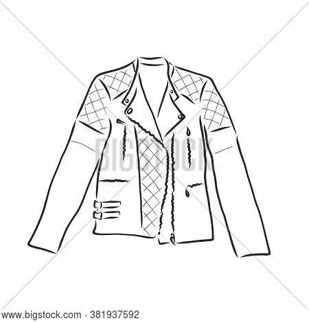 Hand Drawn Vector Illustration. Creative Black Contour Art Work. Ink Fashion Illustration. Vector Il