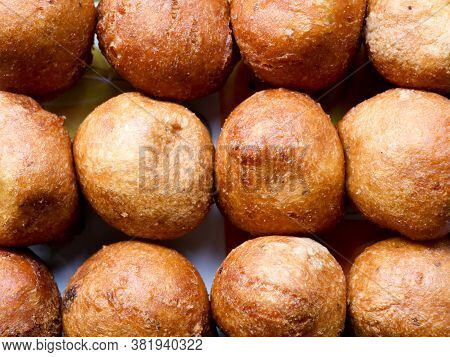 Bonda, A Traditional Kerala Tea Time Snack Made Of Maida Or Wheat Flour And Jaggery