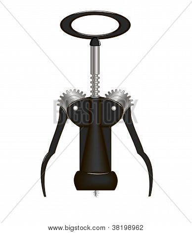 Corkscrew geïsoleerd op witte achtergrond