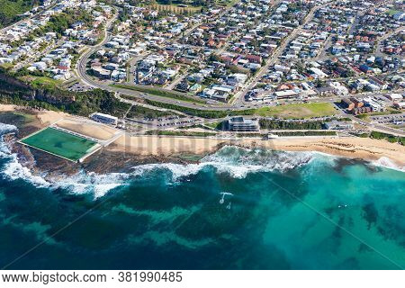 Aerial View Of Merewether Beach - Newcastle Nsw Australia,