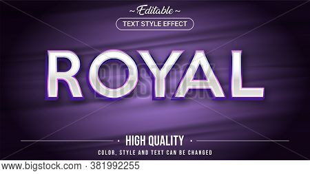 Editable Text Style Effect - Royal Theme Style. Graphic Design Element.