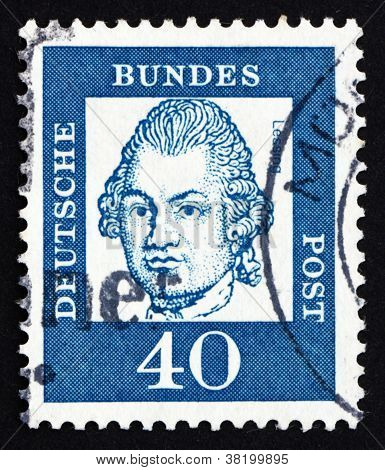 Postage stamp Germany 1961 Gotthold Ephraim Lessing