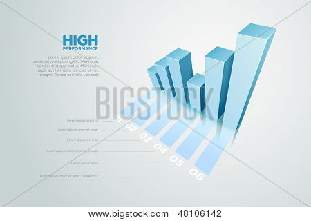 Vector illustration grafico 3d.
