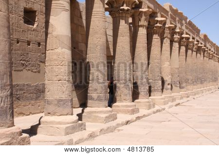 Sütunları Elefantin Tapınağı, Aswan Mısır