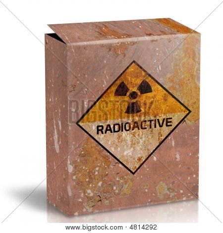 Caja de hierro oxidado para Material radiactivo