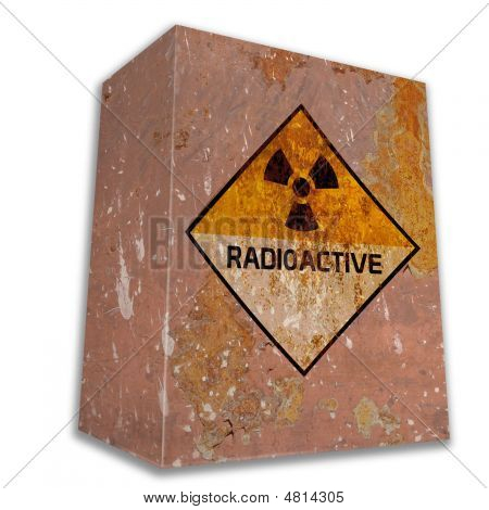 Caja de hierro oxidado para Material radiactivo