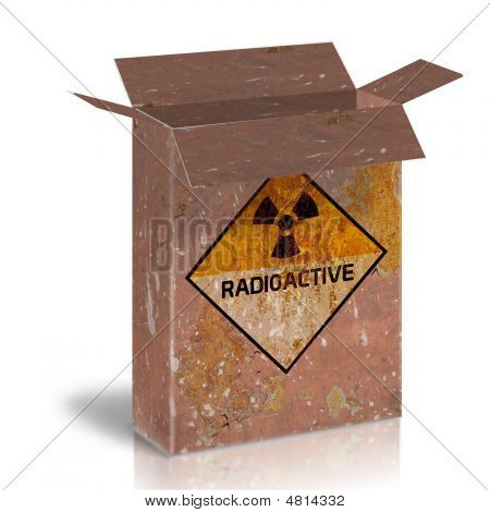 Caja de hierro oxidado para Material radiactivo