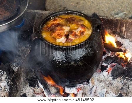 Balkan traditional fat food