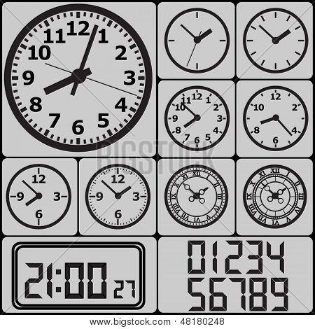 Reloj de pared de montaje.