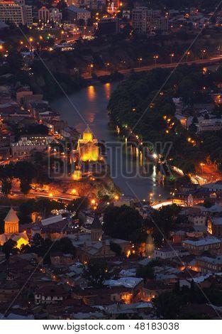 Tbilisi Night Overview