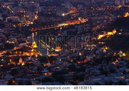 Tbilisi Night Overview