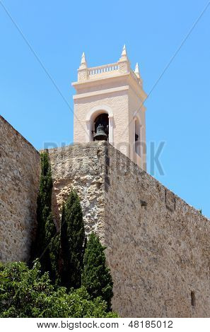 Torreon De La Pezza Ancient Fortified Wall And The Tower Bell Of Parish Church Nuestra Seï¿½ora D