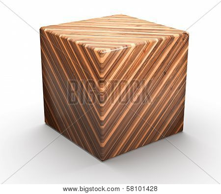 wooden geometric shapes cube