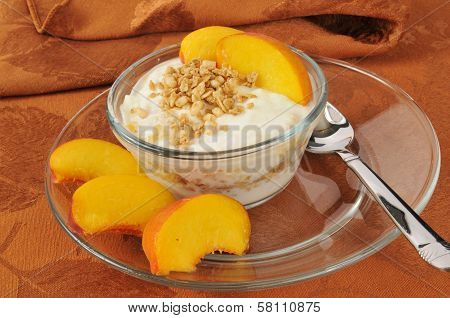 Greek Yogurt With Peaches