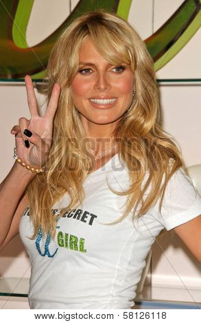 Heidi Klum at the launch of Victoria's Secret Body By Victoria Full-Coverage Uplift Bra. Victoria's Secret The Grove, Los Angeles, CA. 08-01-07