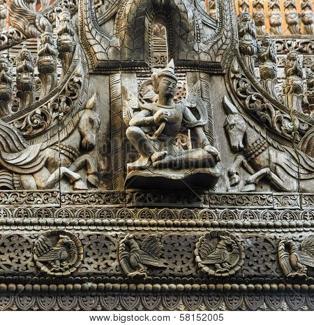 Burmese wood Carving