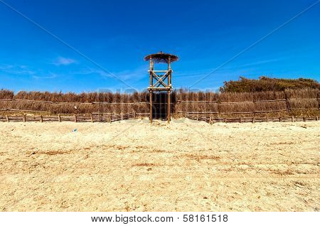 Baywatch tower in Piombino beach, Italy