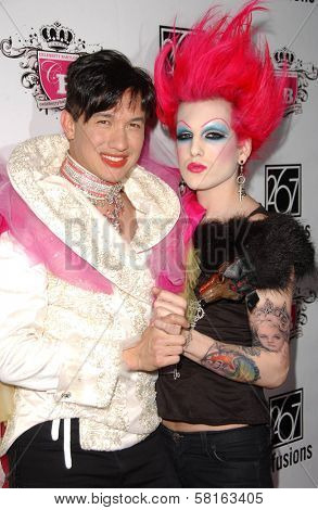Bobby Trendy and Jeffree Starr at the Anna Nicole Smith Tribute Event. HERE Lounge, West Hollywood, CA. 04-24-07