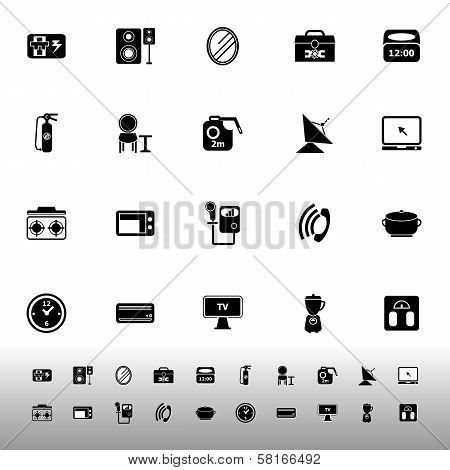 House Related Icons On White Background
