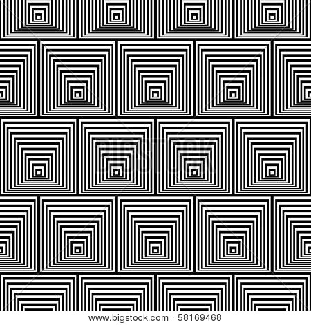 Black and White Opt Art Seamless