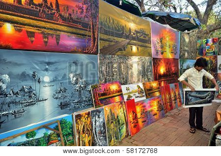 Painting Shop In Angkor Wat