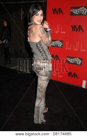 Kat Von D  at the Launch Party for Wes Borland's Album 