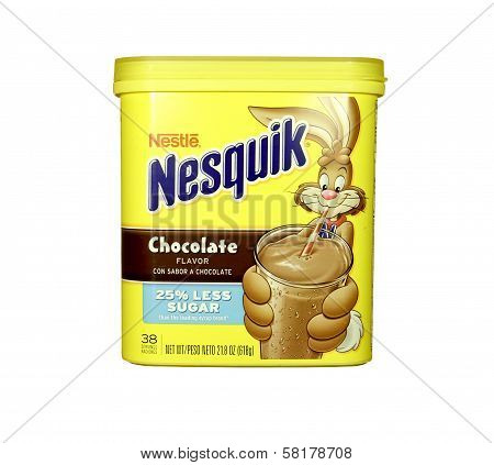 Box Of Nesquick Chocolate Drink Mix
