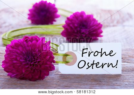 Label With Frohe Ostern
